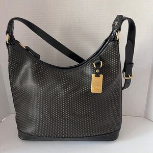 Dooney and Bourke leather Black and Gold Women's shoulder Bag